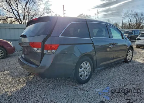 2014 Honda Odyssey Lx z USA, uszkodzony, nr VIN 5FNRL5H2XEB026826